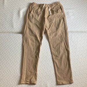 Marine Layer Saturday Pant Drawstring Khaki Medium Athletic